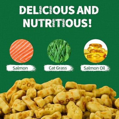 Just Try 36 OZ Cat Grass Treats with Salmon Oil