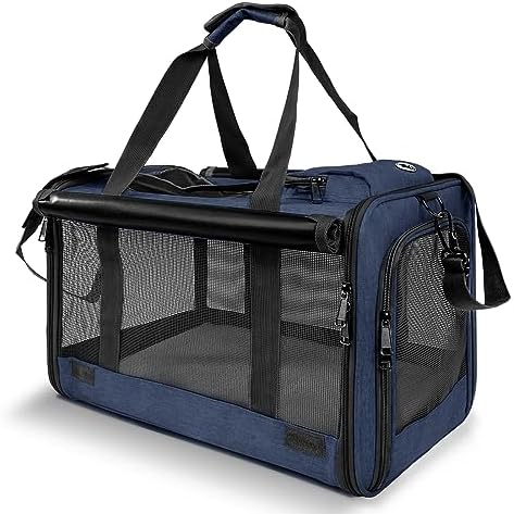 GAPZER Medium Cat Carrier Large Cat 15 lbs+ Soft Pet Car Cage Small Puppy