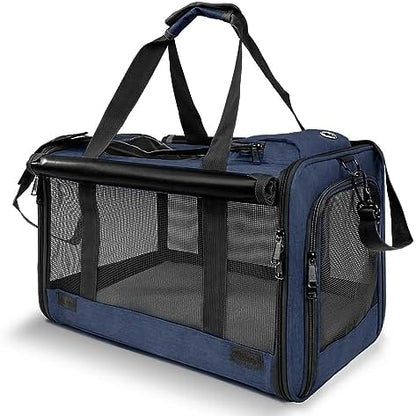 GAPZER Medium Cat Carrier Large Cat 15 lbs+ Soft Pet Car Cage Small Puppy
