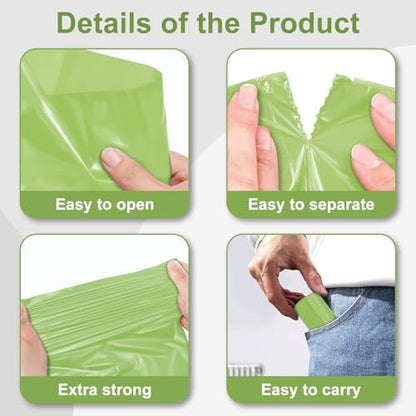 Toplive Dog Poop Bags, 16 Rolls (240 Bags) Green Pet Waste Bags Rolls, Thick & Leak-Proof Roll Replacements for Outdoor Dog Waste Cleanup