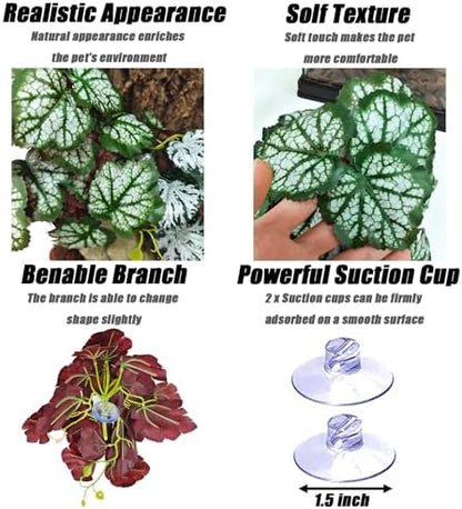 Woyrise Fake Reptile Plants for Terrarium,Tank Decor, Artificial Plant