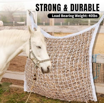 Slow Feed Hay Nets for Horses, Large Capacity Hay Bags, 4 Pack