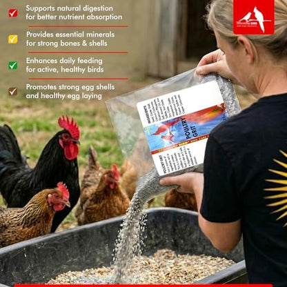 Morning Bird Poultry Grit for Chicken, Mineral-Rich Chicken Grit Formula for Digestion & Calcium Support, 4.5 lbs (3-Pack, 1.5 lbs Each)