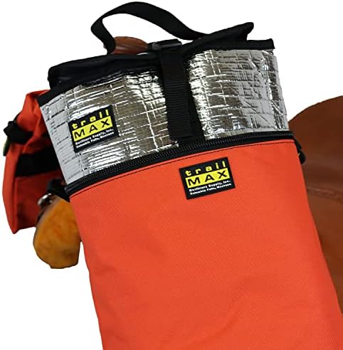 TrailMax Horse Horn Bags for Trail Riding – Medium & Large Western Saddle Horn Bags for Horses & Mules, Insulated Trail Gear with Secure Fit & Grab-and-Go Liners, Large, Orange
