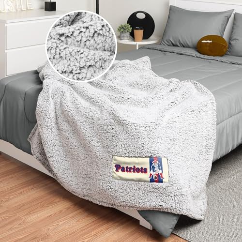 FOCO NFL Unisex-Adult NFL Team Logo Retro Cloud Sherpa Blanket 60" x 70"