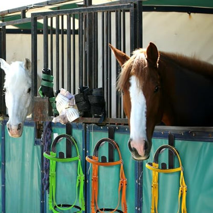 Cididu 4 Pack Horse Bridle Rack Hooks, Metal Bridle Holder Bracket Heavy Duty, Wall Mount Horse Tack Storage Harness Halter Hanger with Screws, Horse Trailer Stall Accessories for Horse Barn Tack Room