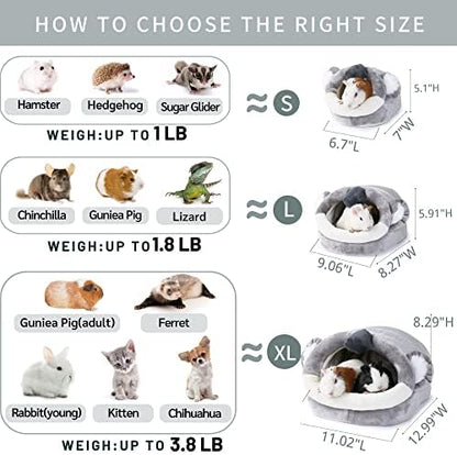 JanYoo Warmer Hedgehog Supplies Toys House Cage Accessories Bed Sleeping Bag (L,Koala)