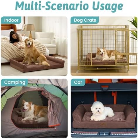 COZY KISS Orthopedic Dog Bed for Extra Large Dogs, U Shaped XL 44x32 inch