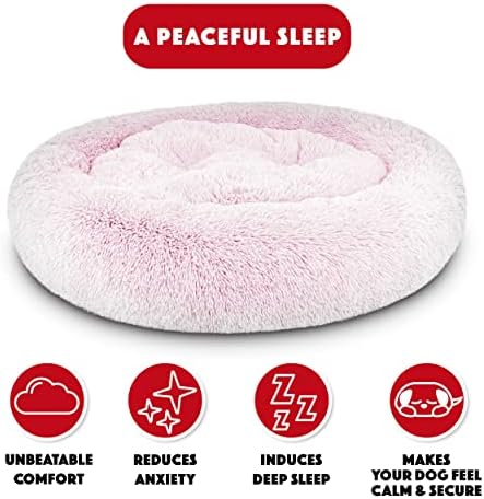 The Dog’s Bed Calming Donut Dog Bed, Machine Washable Removable Zip Cover