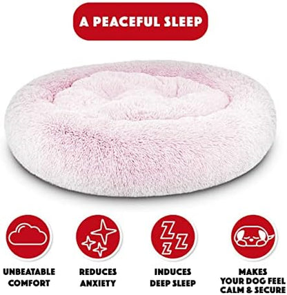 The Dog’s Bed Calming Donut Dog Bed, Machine Washable Removable Zip Cover