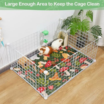 Unicorn Catcher 2 Pack Washable Guinea Pig Cage Liner, Waterproof Bedding