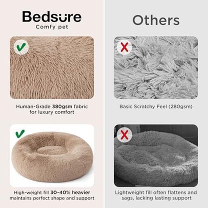 Bedsure Calming Dog Bed Medium Size Dog Donut Washable Pet Bed,30in 2 Pack