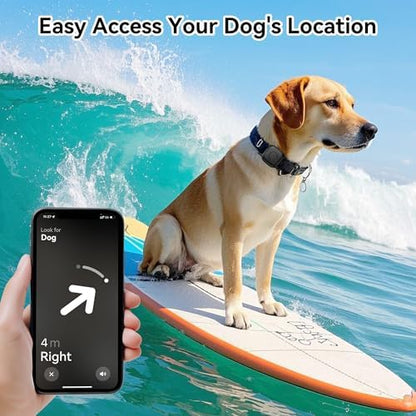 DDJ Waterproof Dog Collar Holder for Life360 Tile Mate Tracker, 4-Pack Durable Silicone Cover, Anti Lost for Life 360 Tile Tracker Case for Cat & pet Collars (Black, Navy Blue, Pink,White)