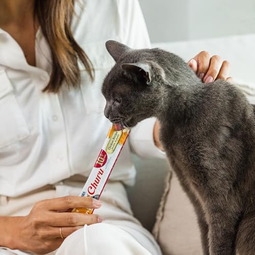 INABA Churu Senior Lickable Cat Treats, Tuna Chicken Variety, 40ct