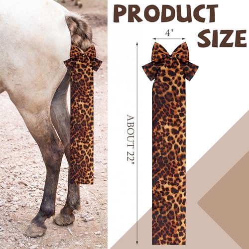 Huhumy 6 Pcs Horse Tail Bag Breathable Guard 22" Slip on Horse Care Tail Wrap 2 Strand Closure Straps Grooming Supplies to Keep from Dirt Breakage Rubbing 6 Designs(Vintage Style)