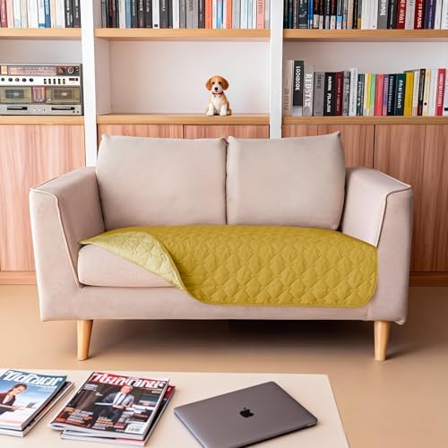 gogobunny Waterproof Loveseat Cover, Reversible Dog Cat Blanket for Couch