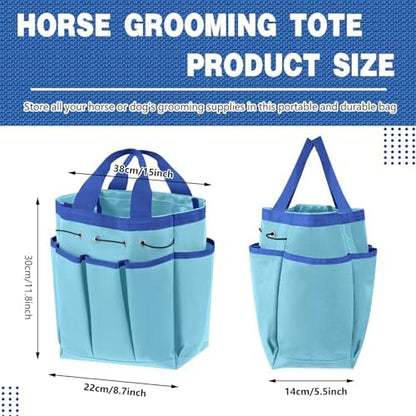 Abbylike Grooming Tote,Vintage,15 x 12 x 5.5 Inch,Blue