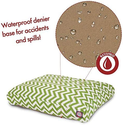 Majestic Pet Rectangular Dog Bed, Medium, 36x29x4 in, Washable, Sage Green