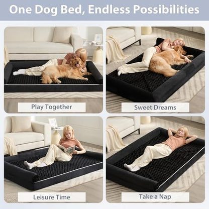 BFPETHOME Orthopedic Washable Human Dog Bed for Adult & Dog Cozy Sleep