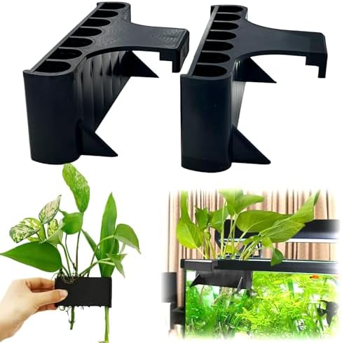 2PC 7 Holes Upgraded Aquarium Plant Holder, Aquatic Plants Cup for Tank