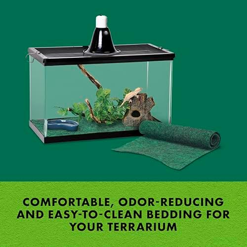 Zilla Reptile Carpet Terrarium Floor Liner, Green, 10G, 9.75 x 19.75
