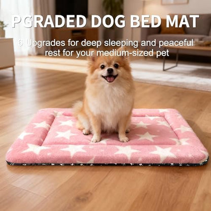 Dog Crate Pad Washable Cat Dog Pet Bed for Crate kennel Medium Mat 30inPink