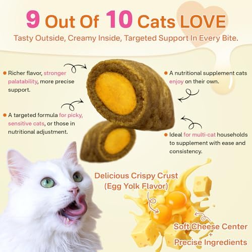 Puyrzoe Taurine for Cats, Cat Vitamins Treats, 500 Crunchy Chews