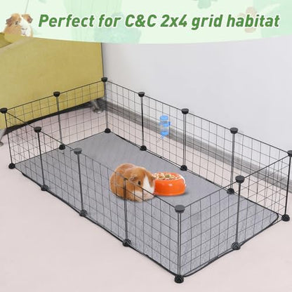 2Pack Guinea Pig Cage Liners, 24''X48'' Washable Guinea Pig Pee Pads, Non Slip Reusable Super Absorbent Guinea Pig Training Mat Bedding Fleece for Small Animals Hamster Rabbit Chinchilla Rat