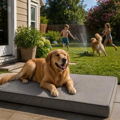 WNPETHOME Outdoor Waterproof Dog Bed Large Sized, Washable Creat Pad 36"