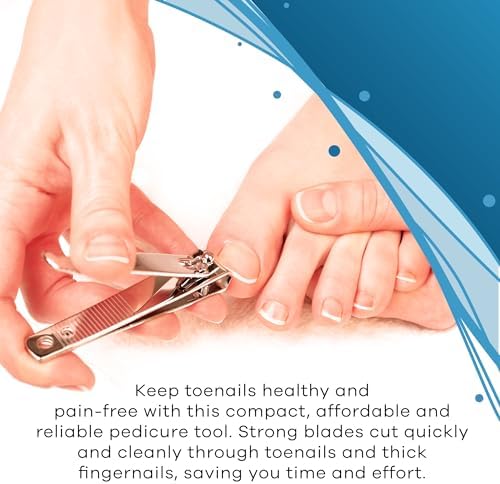 Denco Straight Cut Toenail Clipper,Silver,1 Count (Pack of 2),3559N