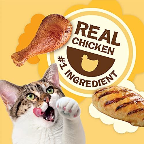 Friskies Purina Party Mix Natural YUMS Cat Treats, Chicken, (10) 2.1 oz