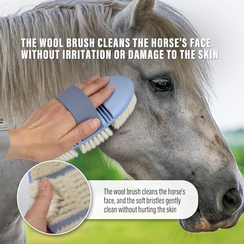 Soft Wool Horse Face Brush Flexible Horse Brush for Grooming