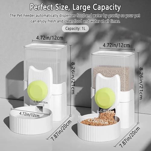 kathson Rabbit Feeder for Cage,Bunny Water Bottle,Pet Food Dispenser,Green