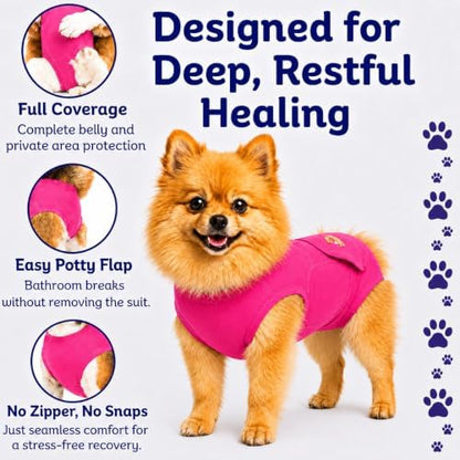 Surgi Snuggly Dog Surgery Recovery Suit, Cone Alternative, Spay/Neuter ML