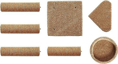 Amazon Basics Cat Tree - Multi-Level Climbing Activity Tower with Jute Rope Scratching Posts for Indoor Cats & Kittens, Medium (31.5"H), Beige