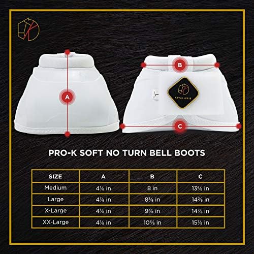 Kavallerie PRO-K Soft No Turn Bell Boots Ultimate Hoof Protection, with Anti-Spin Fastening System, Durable & Prevents Overreaching