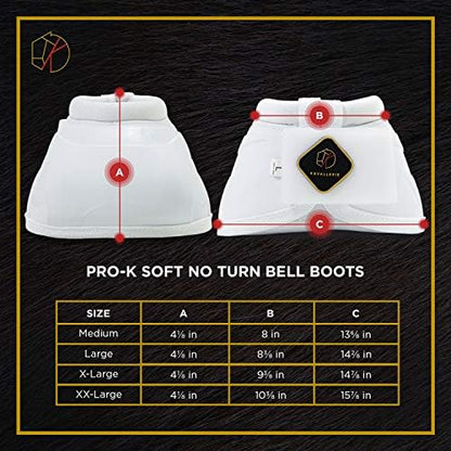 Kavallerie PRO-K Soft No Turn Bell Boots Ultimate Hoof Protection, with Anti-Spin Fastening System, Durable & Prevents Overreaching