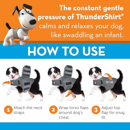 ThunderShirt for Dogs Calming Anxiety Vest, X Large, Platinum Sport