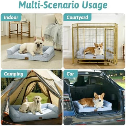 COZY KISS Cooling Dog Bed for Extra Large Dogs, 48" Orthopedic Pet Sofa
