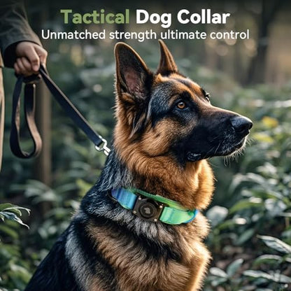 2026 Upgrade Waterproof Tactical AirTag Dog Collar, Built in AirTag Holder