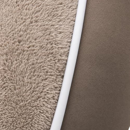 Orthopedic Dog Bed with Calming Bolster Sides, Faux Fur Interior, Non-Slip Base, Taupe and Beige, for Medium and Large Dogs