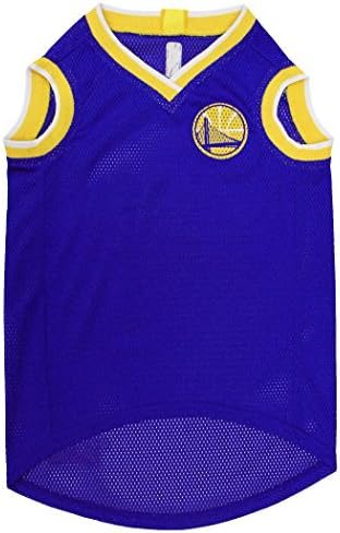 Pets First NBA Golden State Warriors Dog Jersey, Small - Tank Top Basketball Pet Jersey (Pack of 2)