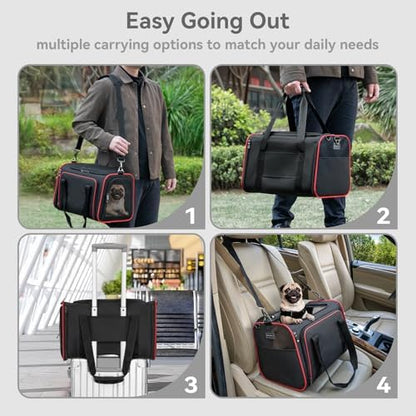 Petsfit Large Expandable Cat Carrier for Travel, Up to 18 lb