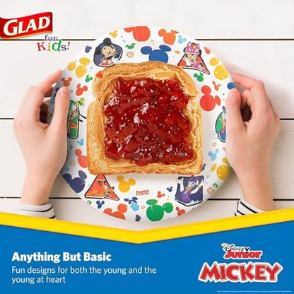 Glad for Kids Disney Mickey and Friends Paper Plates, 8.5 in, 40 Ct, 2-Pack