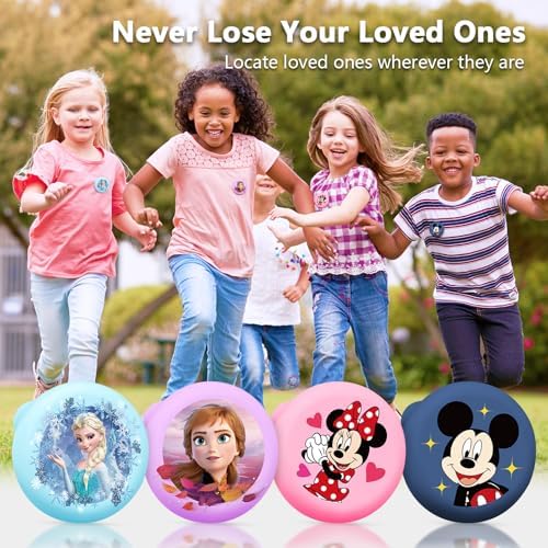 Waterproof for Airtag Holder for Kids - 4 Pack, Cute Cartoon Air Tag Hidden Case with Safety Pin for Clothes, Luggage, Shoes, Backpack, Toddler, Elderly, Fully Hidden AirTag Tracker Case for Kids