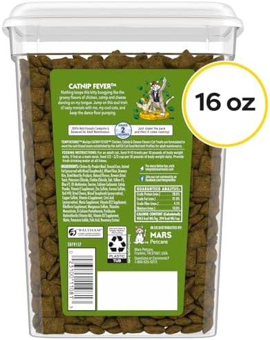 Temptations MixUps Crunchy and Soft Cat Treats, Catnip Fever, 16 oz