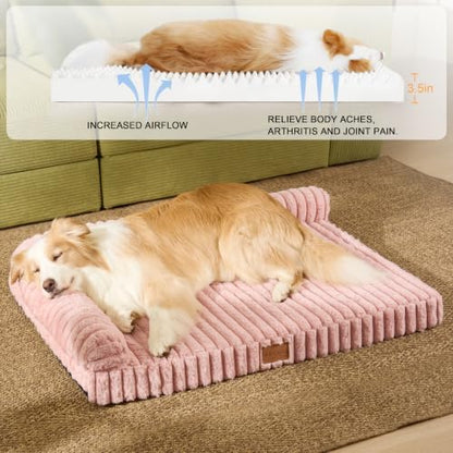 Orthopedic Large Dog Bed Furry Pet Bed, Washable Cover 36''X24''