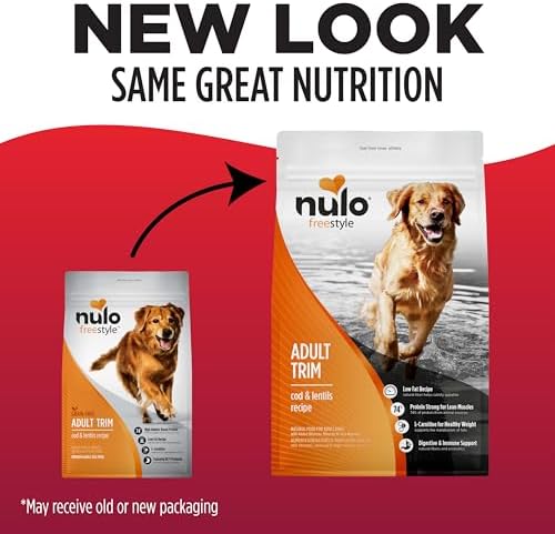 Nulo FreeStyle Adult Trim Dry Dog Food - High Protein Grain Free Dog Food for Healthy Weight Management, Natural Kibble with Probiotics, L-Carnitine and Fiber for Small, Medium, Large Breeds, 26lb Bag