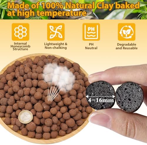 Legigo 2 LB Organic Expanded Clay Balls Terrarium Substrate for Reptiles