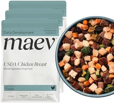 Maev Human-Grade Frozen Fresh Chicken Puppy Food, 15 lb
